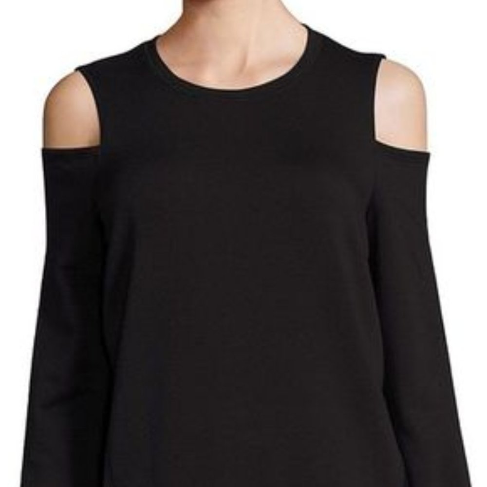 Elie Tahari Long Sleeve Cold Shoulder Top